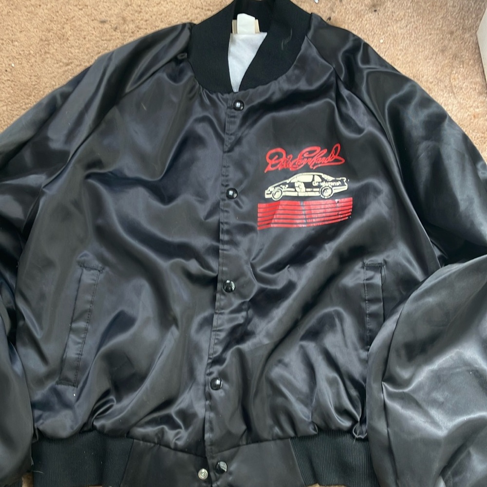 Black Satin Bomber Jacket